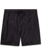 JAMES PERSE - Stretch-Cotton Poplin Drawstring Shorts - Black
