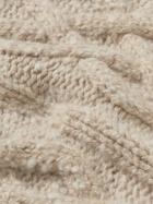 Loro Piana - Cable-Knit Cashmere Half-Zip Sweater - Neutrals