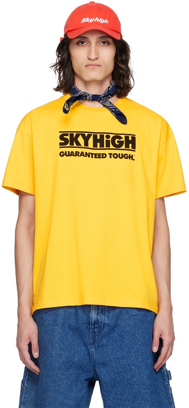 Photo: Sky High Farm Workwear Yellow Print T-Shirt