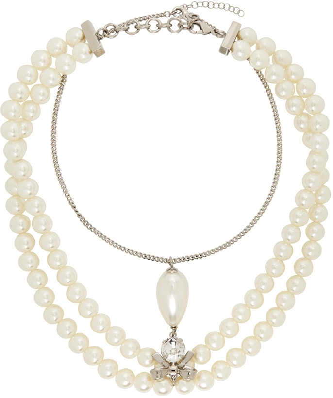 Photo: MM6 Maison Margiela Silver Pearl Necklace