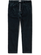 NN07 - Keith Cropped Slim-Fit Cotton-Corduroy Drawstring Trousers - Blue