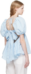 Cecilie Bahnsen Blue Sari Blouse