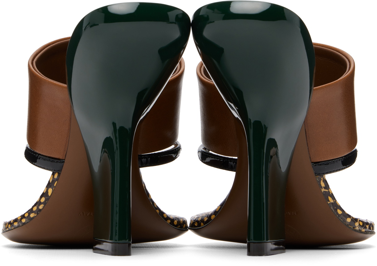 Dries Van Noten Brown Leather Heeled Sandals