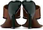 Dries Van Noten Brown Leather Heeled Sandals