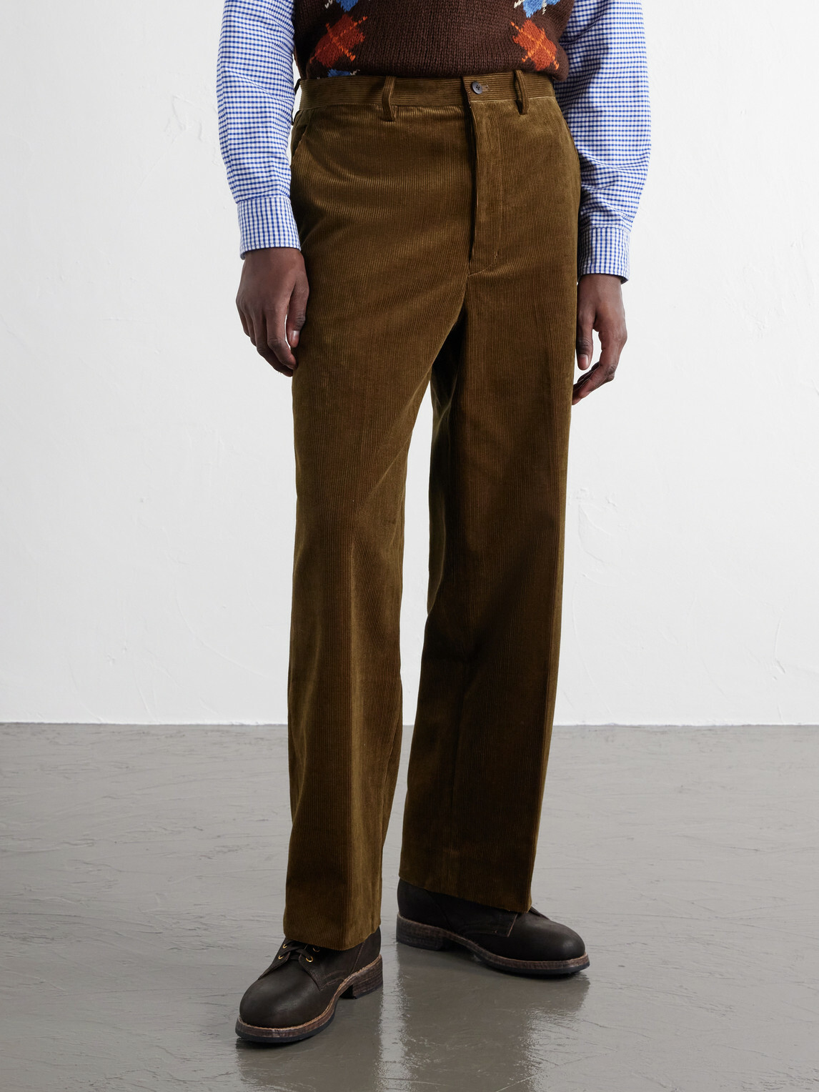 Visvim - Broader Straight-Leg Cotton-Corduroy Trousers - Brown