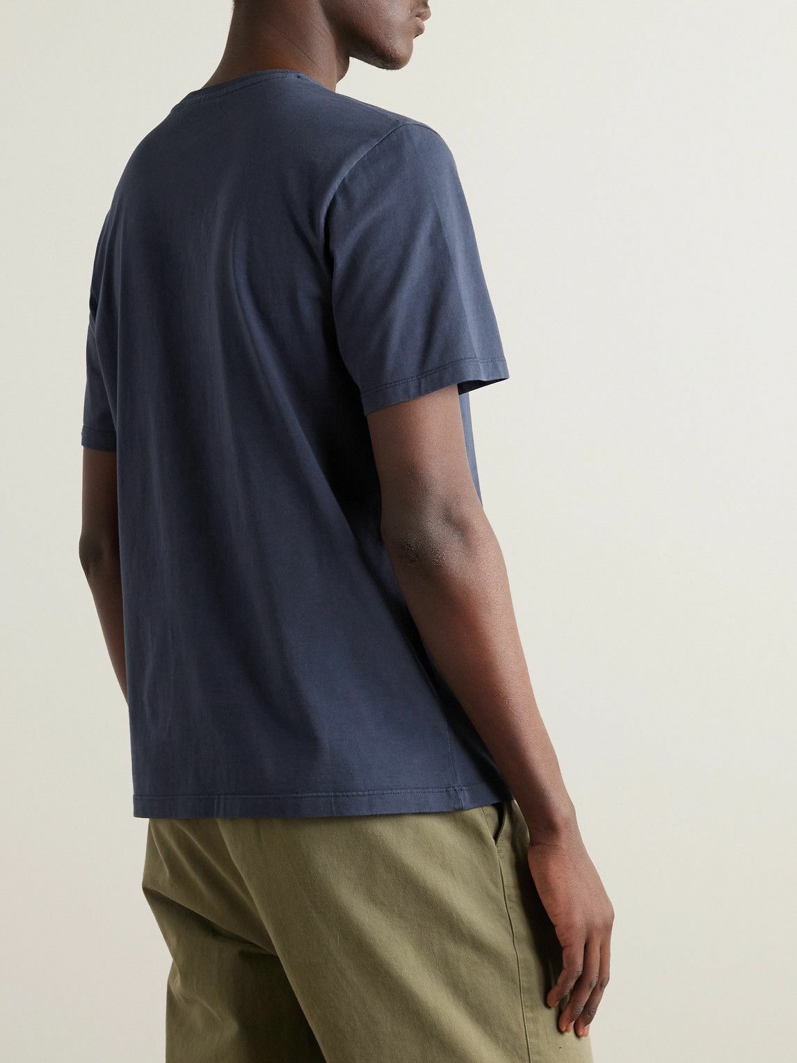 Maison Kitsuné Blue Cotton T-Shirt