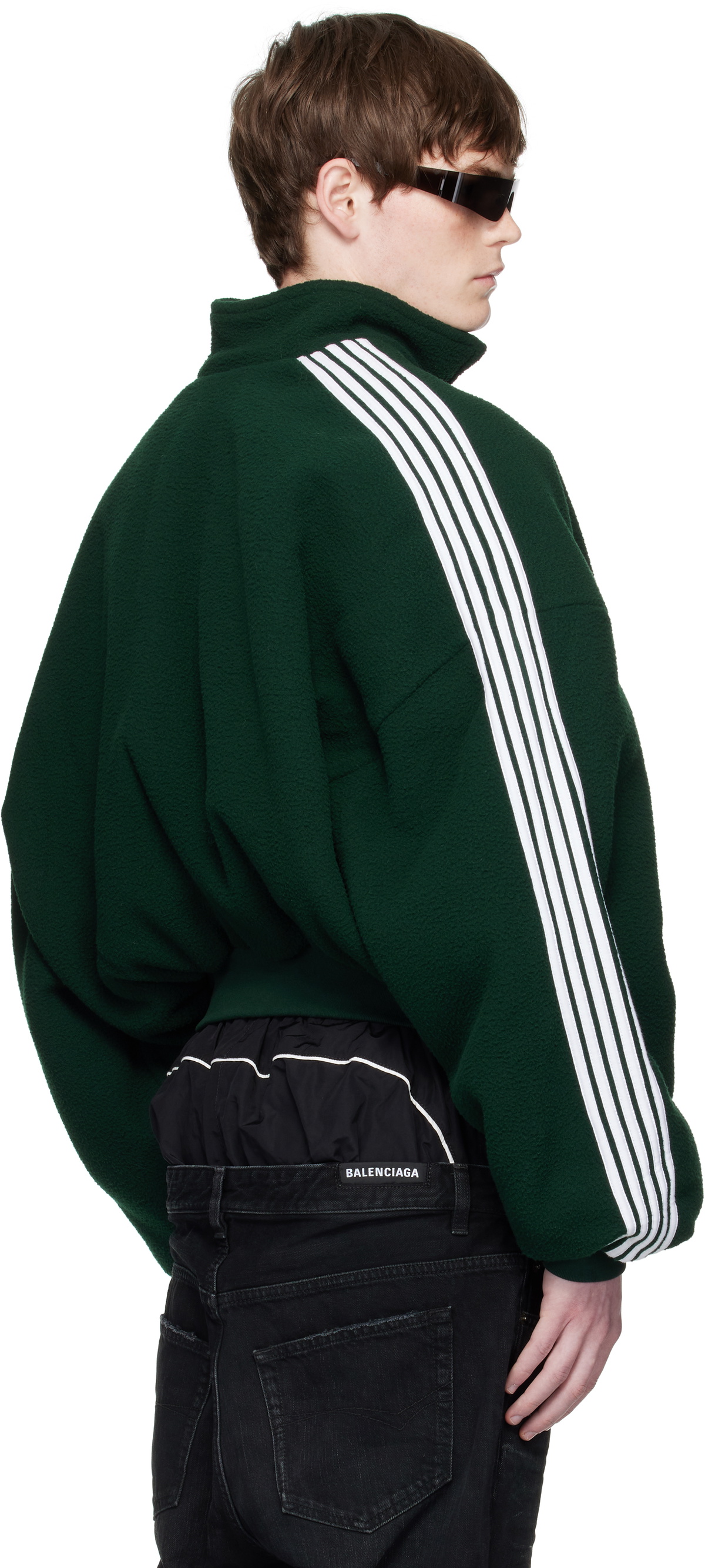 【BALENCIAGA】 フード付きジップアップジャケット グリーン Men's Hooded Zip-up Jacket in Green | Balenciaga US