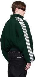 Balenciaga Green Loop Sports Icon Round Zip-Up Jacket