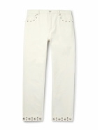 Valentino Garavani - Straight-Leg Embellished Jeans - White