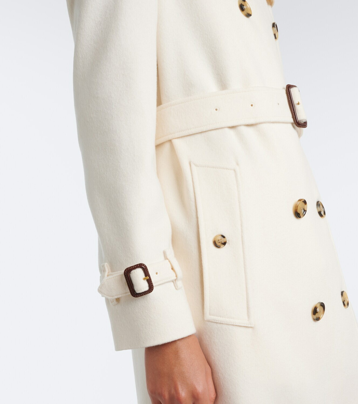 Burberry Double-breasted cashmere trench coat