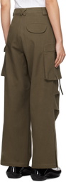Fax Copy Express Brown Slit-Hem Cargo Pants