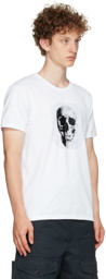 Alexander McQueen White Embroidered Skull T-Shirt