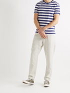 POLO RALPH LAUREN - Logo-Embroidered Striped Cotton-Jersey T-Shirt - Blue