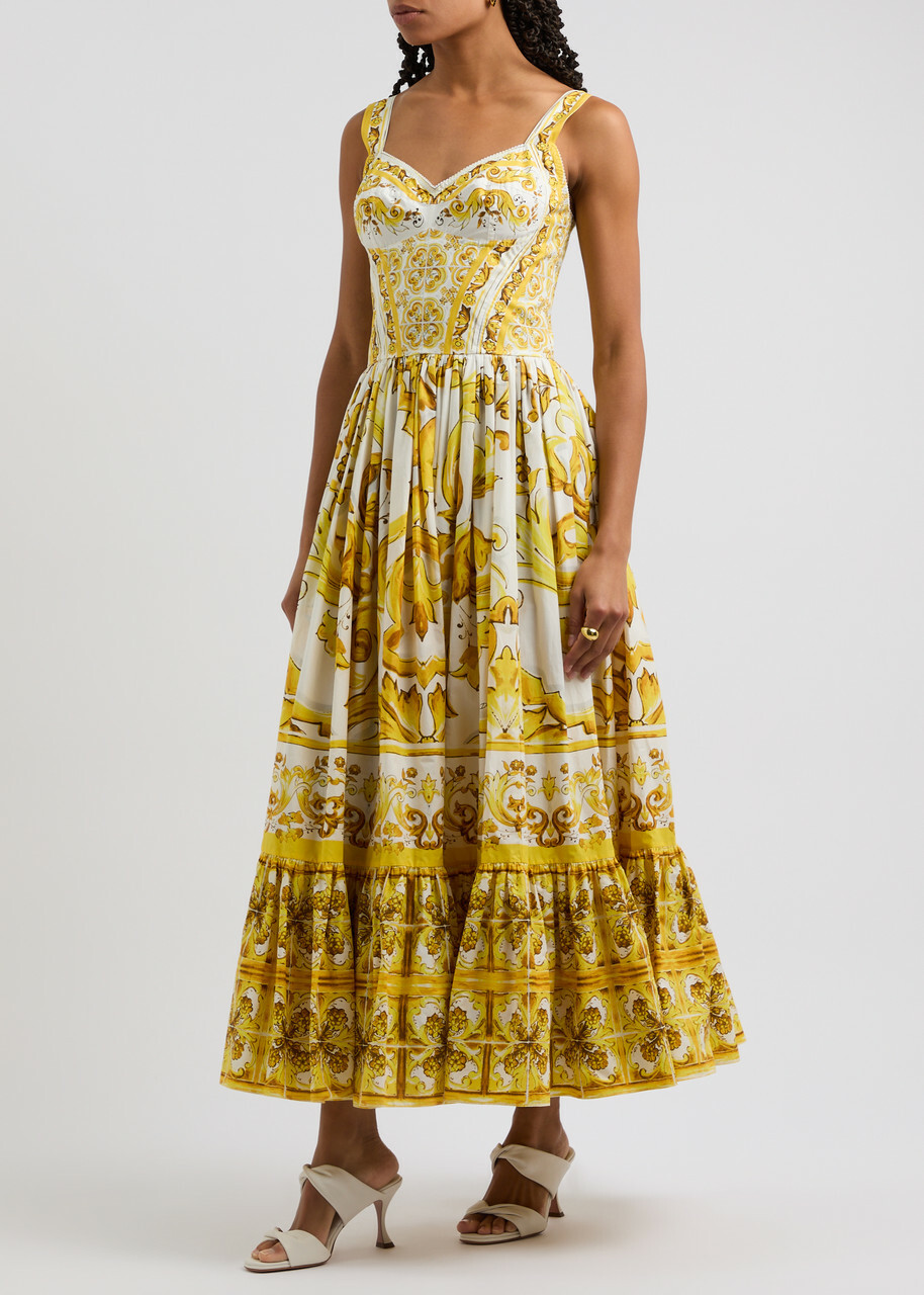 white christmas dresses It's All Her Own Brown Multi Floral Print Cotton Maxi Dress main image 0
