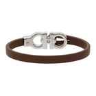 Salvatore Ferragamo Brown Medium Gancini Bracelet