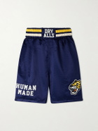 Human Made - Straight-Leg Logo-Embroidered Cotton-Blend Shorts - Blue