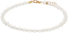 JIA JIA White April Birthstone Herkimer Diamond Pearl Bracelet