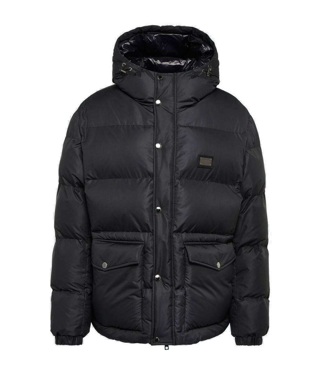 ジャケット・アウター DOLCE&GABBANA puffer jacket black Dolce & Gabbana logo-tag Hooded Puffer Jacket | Black | FARFETCH