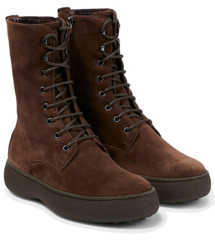 Photo: Tod's - Suede combat boots