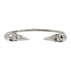 Emanuele Bicocchi Silver Skull Horn Bracelet