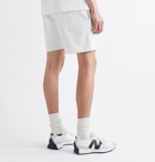 Casablanca - Embroidered Organic Loopback Cotton-Jersey Drawstring Shorts - White