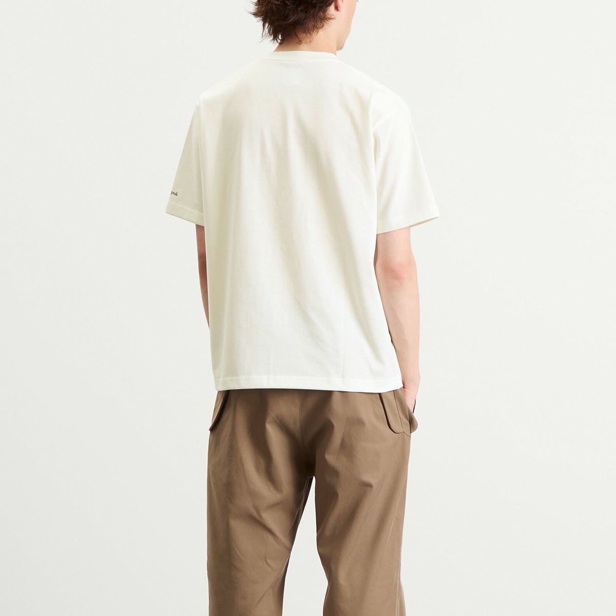 Snow Peak Men's Pocket T-Shirt in Off White
