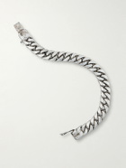 FOUNDWELL - Vintage Heavy Curb 1990s Sterling Silver Bracelet - Silver