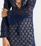 Anna Kosturova Bianca crochet cotton minidress