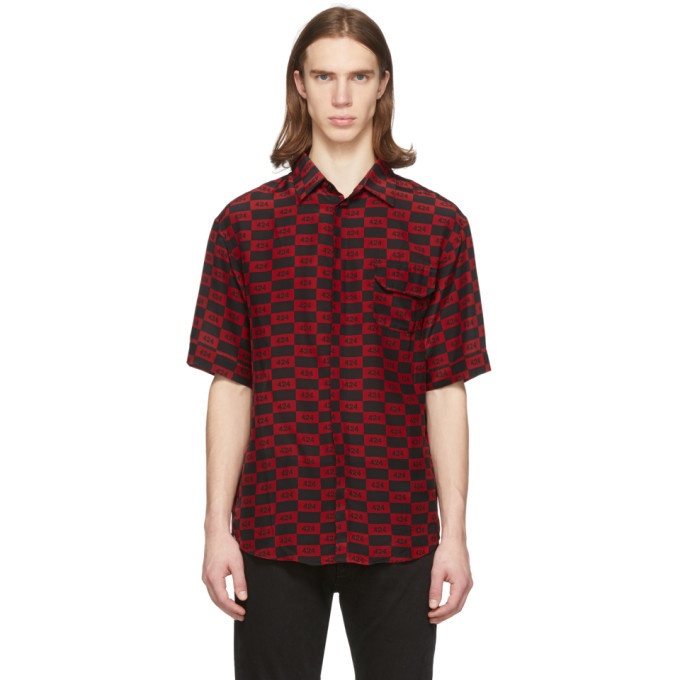 Photo: 424 Red and Black Checkered Short Sleeve Shirt