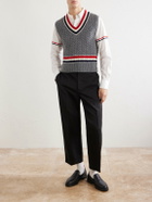 Thom Browne - Cable-Knit Wool Vest - Gray