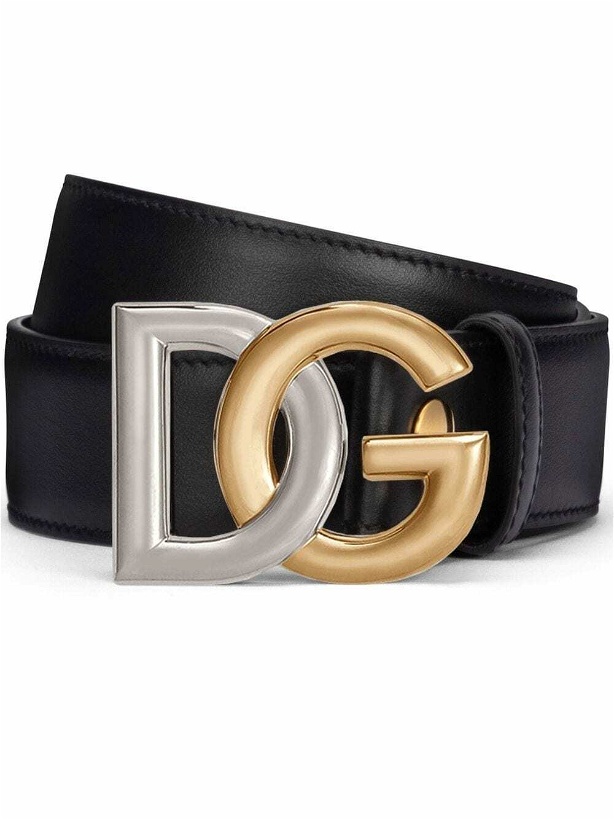 Photo: DOLCE & GABBANA - Logo Leather Belt