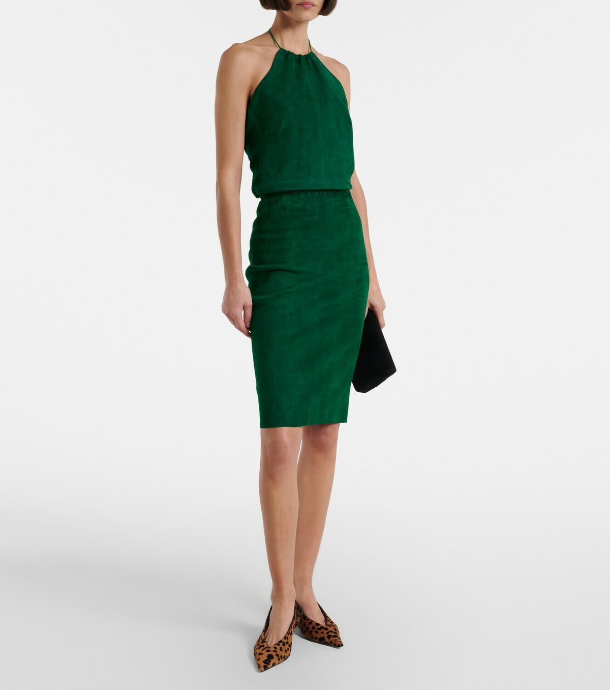 Stouls Gilda suede pencil skirt