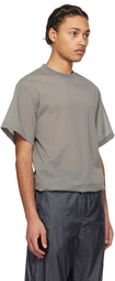 AMOMENTO Gray Drawstring T-Shirt