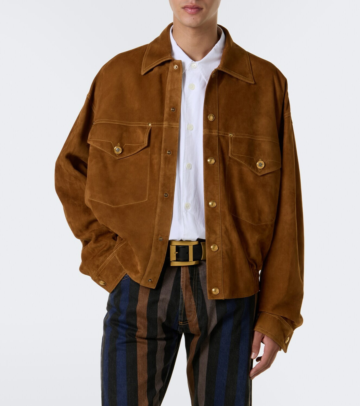 Versace Suede blouson jacket