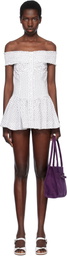 Frankies Bikinis White Off Shoulder Minidress