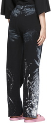 Balenciaga Black & White Painter Lounge Pants