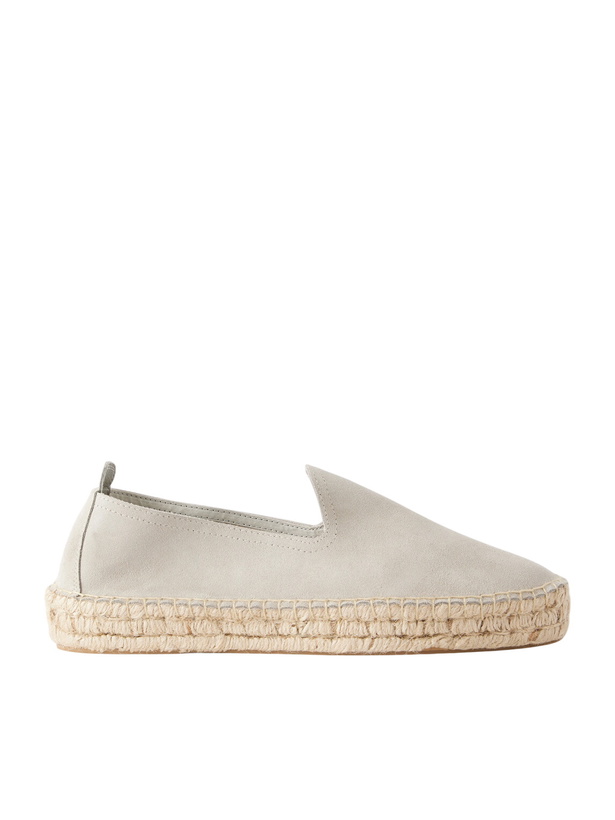 Photo: MORJAS - The Espadrille Suede Espadrilles - Gray