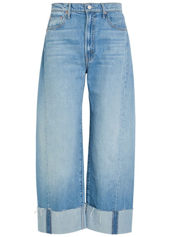 Photo: Mother The Half-pipe Ankle Turn-up Barrel-leg Jeans Blue