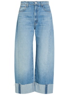 Mother The Half-pipe Ankle Turn-up Barrel-leg Jeans Blue