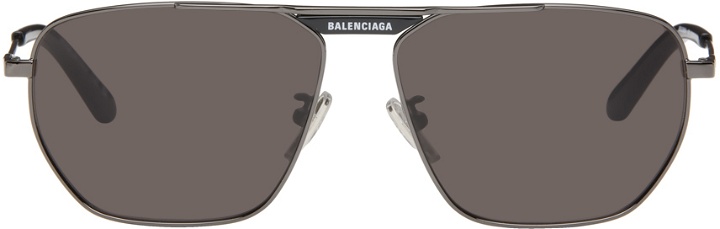 Photo: Balenciaga Gray Tag 2.0 Navigator Sunglasses