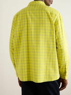 Acne Studios - Sarlie Logo-Appliquéd Checked Cotton-Flannel Shirt - Yellow