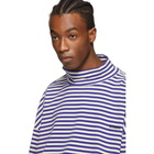 VETEMENTS Blue Big Striped Turtleneck