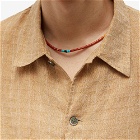 Mikia Men's Beaded Necklace in Coral/Turquoise