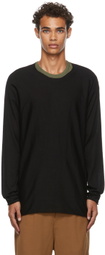 Label Under Construction Black Arched Sweater