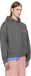 Marni Gray Loopback Cotton Jersey Hoodie