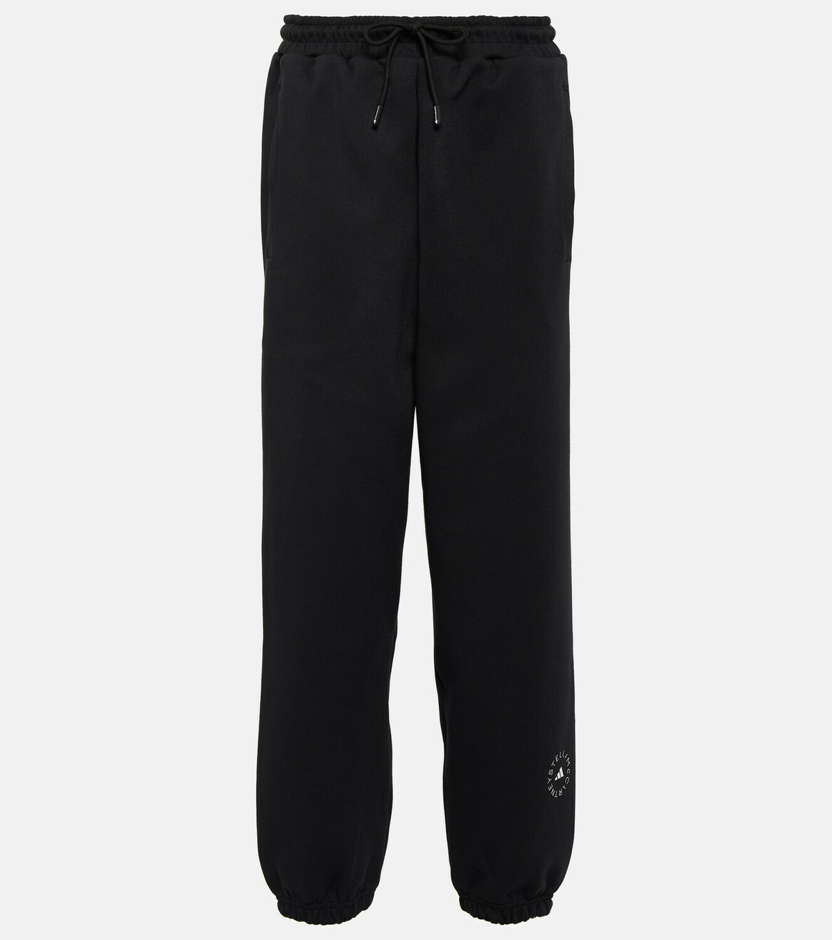 パンツ STELLA MCCARTNEY COTTON FLEECE JOGGING PANTS WITH LOGO PATCH Stella McCartney logo-patch Cotton Track Pants | Black