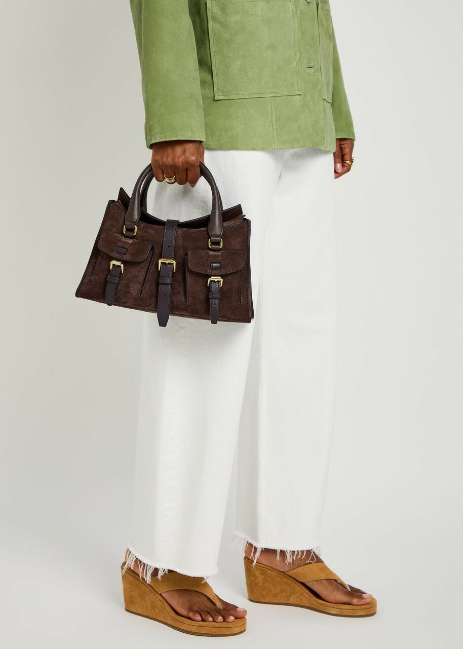Mulberry Roxanne Small Suede Cross-body bag - Dark Brown - One Size