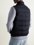 Eleventy - Quilted Wool Down Gilet - Blue