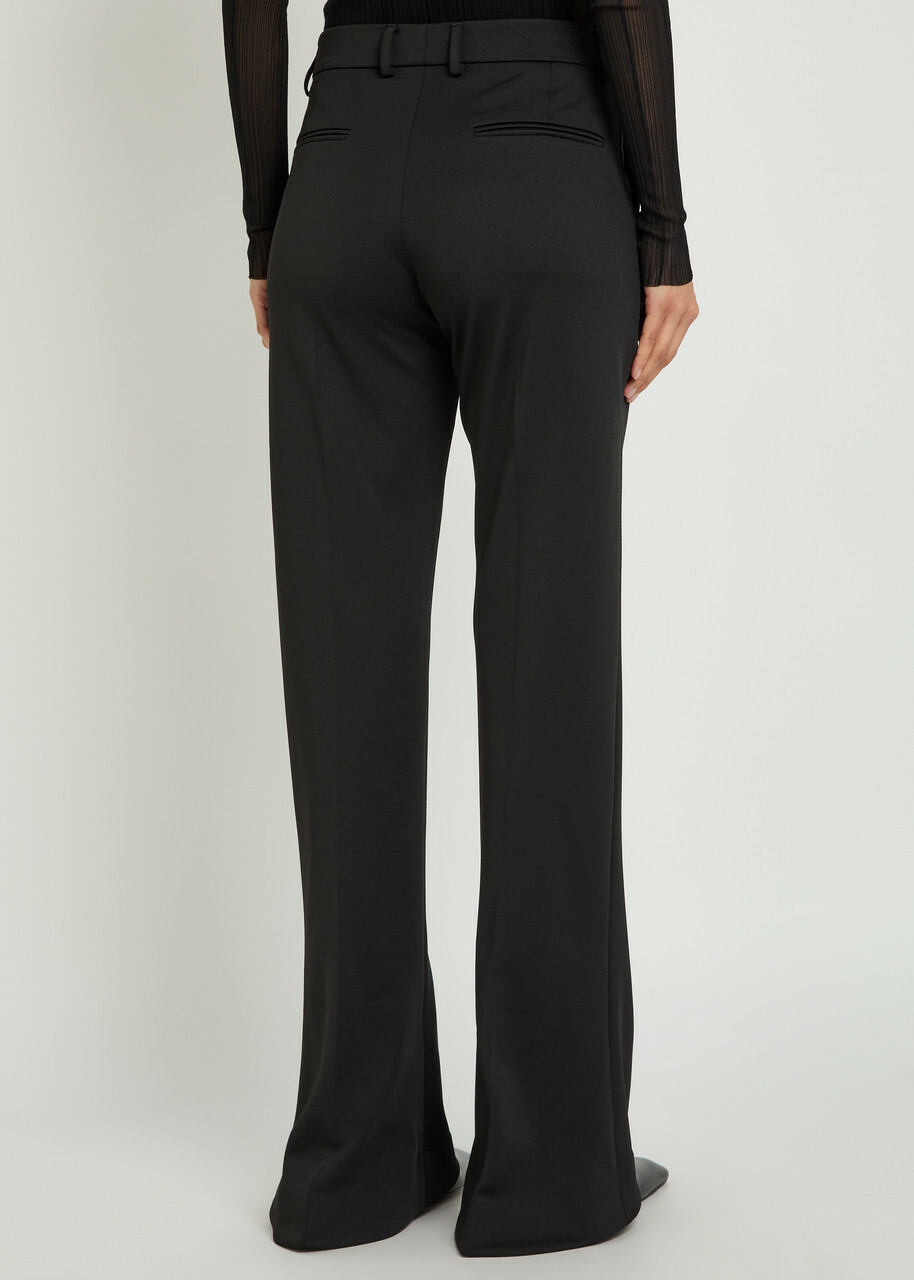 Aaron Esh Puddle Flared-leg Trousers Black