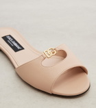 Dolce&Gabbana DG leather slides